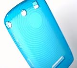 New Baby Blue Circle Crystal Candy Skin Blackberry 9500 9530 Storm + Screen Protector