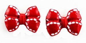 Bow Tie Earring - Kids Fashion Earrings (Red)