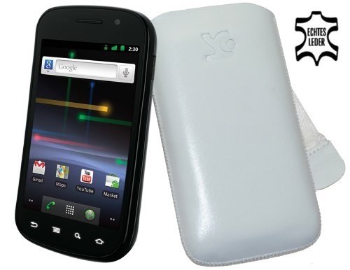 Suncase Ledertasche f&uuml;r Samsung Nexus S i9023 wei&szlig; Preisvergleich