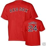 MANNY RAMIREZ Boston Red Sox (100% Cotton) ADULT T-SHIRT with Name & Number