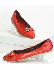 Ballerina Damenschuhe spitz rot