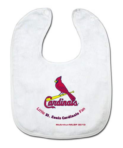MLB St. Louis Cardinals White Snap Bib with Team Logo