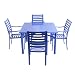 Kids Blue Square Metal Table & Chairs