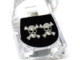 Crystal Skull Silver Earrings Jewelry