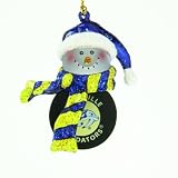 Pack of 4 NHL Nashville Predators Hockey Puck Snowman Christmas Ornaments 2.75"