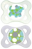 from MAM Pack of 2 MAM Original Baby Dummies/ Soothers/ Pacifiers 0+ months Green/Aqua