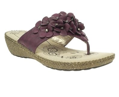 ... Purple Low Heel Toe Post Wedge Sandals Size 5: Amazon: Shoes