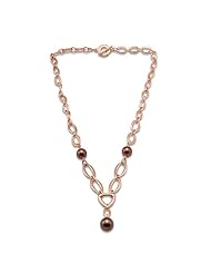 Chocolate Tahitian Pearl Necklace in 14K Rose Gold (9-12mm)