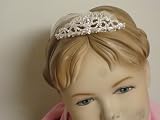 Genuine Sterling Silver Plated with Sparkling Rhinestone Crystals Loaded Comb Tiara for Christening Prom Communion