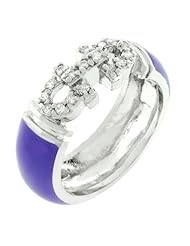 Purple Enamel CZ Ring