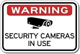 Warning Security Cameras in Use Sign - 24x18