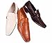 Amali Mens White Smooth Moc Toe Step In Loafer Dress Shoe: Style 8001-007