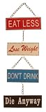 Eat Less Decorative Sign Metal
