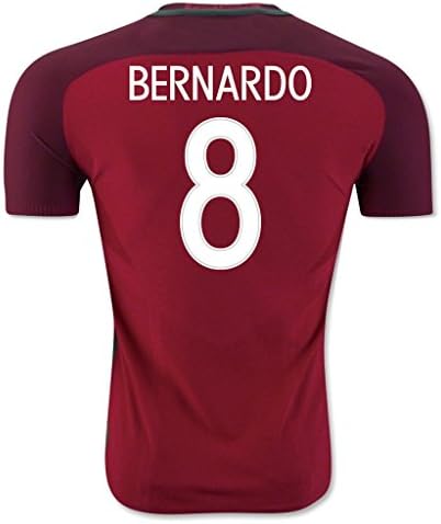 #8 Bernardo Red Home Match Soccer Adult EURO 2016 Jersey