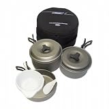 Highlander 2-3 Person Cookset 2 Sauce Pans 1 Frying Pan