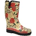 Skull Roses Calf Wellies Wellington Boots
