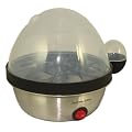 Andrew James Electric Stainless Steel Egg Boiler with Free Poacher attachment and Free Steamer attachment.