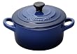 Le Creuset Stoneware 8-Ounce Mini Round Cocotte, Cobalt Blue