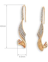 (X1000Diamond) 18K/750 Rose Gold Pave Setting Diamond Dangling Earring (0.79 cttw, G-H Color, VS2-SI1 Clarity)