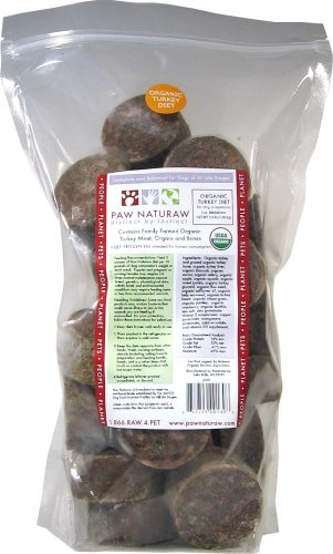 Paw Naturaw Organic Turkey Diet, Medallions, 56-Ounce Zip Close Bag