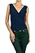 THEKAYLYNSHOP Women's Deep V Neck Sleeveless Top with Side Cinching Detail