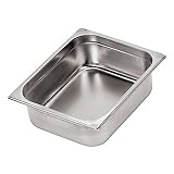 41aAxQAfIUL. SL160  Stainless Steel Hotel Pan   2/1 in Silver Size: 7.88 H