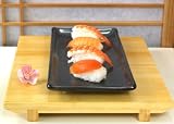 Canapé & Condiment display plate in black metallic finish 28x12cm