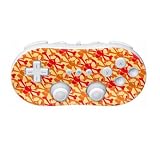Skully Orange Design Nintendo Wii Classic Controller Protector Skin Decal Sticker
