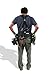 Gatorback Pro-Comfort Back Support Belt Black w/White Stitching. 1250 Duratek Nylon Belt with Molded Air Channel Padding, Carrying Handles and Suspender Loops. Contractor Pro (Large 35-39 Inch Waist)