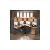 Bush Furniture Office Computer Desk Natural Cherry and Slate Advantage Series BSA016-574 Cubicle Set