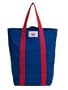 Eco-Friendly Shopping Bag -The Suburban Shopper by Clean Conscience - Blue/red - made from Recycled Plastic Bottles - Made in USA