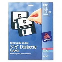 Avery 6490 White Removable Diskette Labels