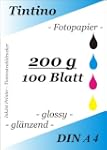 100 Blatt Fotopapier DIN A4 200g/qm h...