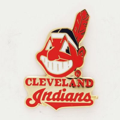 CLEVELAND INDIANS OFFICIAL LOGO GOLD LAPEL PIN