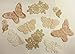 CraftbuddyUS 10 Vintage Lace Butterfly & Flower Stick, Sew on Fabric Motifs, Craft, Patches