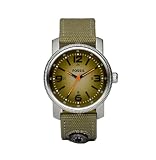 Fossil Men's JR1124 Green Nylon Strap Green Analog Dial Compass Watch