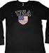 United States Of America Flag International Soccer Thermal Shirt, USA Soccer Mens Thermal Shirt
