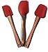 Norpro 3 Rainbow Wood and Silicone Spatulas