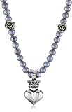 King Baby 3D Crowned Heart and Rose and Natural Pearl Necklace King Baby 3D Crowned Heart and Rose and Natural Pearl Necklace