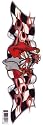 Airbrush Aufkleber "Jester Race" Die-Cut Stickers