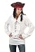 Adult White Pirate Shirt Costume - Adult Std.