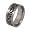 Brushed Titanium Ring with Tribal Design (8.8 mm) - Size 8
