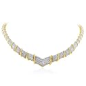 0.50 Carat tw Diamond & Sterling Silver Necklace 15"