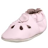 ShooFoo Infant Mary Jane Baby Soft Sole Shoe,Light Pink,Small (US Infant 0-6 Months)