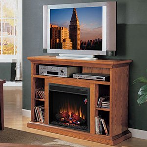 Classic Flame Beverly Electric Fireplace and TV Stand in Premium Oak Finish,Classic Flame,23MM374-O107,13595
