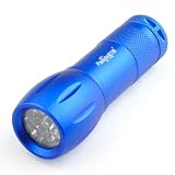 PAILIDE® Super Bright 9 LED Compact Aluminum Flashlight - Cool Blue / Red #7109, Gifts