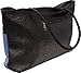 Femina Two-Tone Faux Ostrich Tote Shoulder Bag (Black/Blue) with a NutriChart