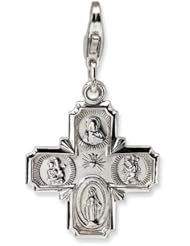 Sterling Silver 4 way Medal with Lobster Clasp Charm