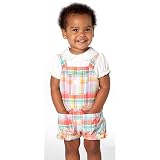 OshKosh B'Gosh Pastel Plaid Shortalls