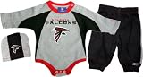 Atlanta Falcons Infant Long Sleeve Creeper Pant and Skull Cap Set - 12 months